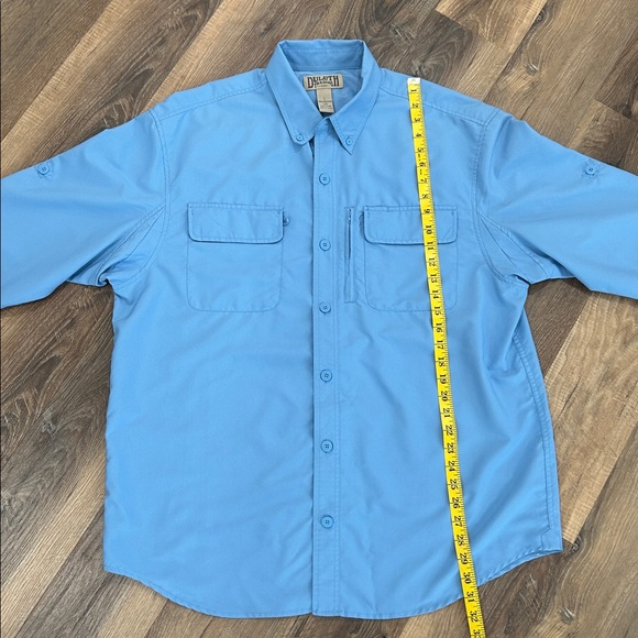 Duluth Trading Blue Long Sleeve Button-Up Shirt 35% Coolplus - Picture 10 of 16